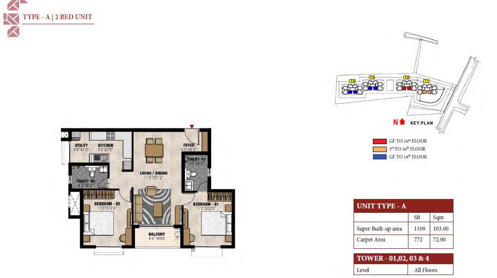 Prestige Elysian Floor Plan