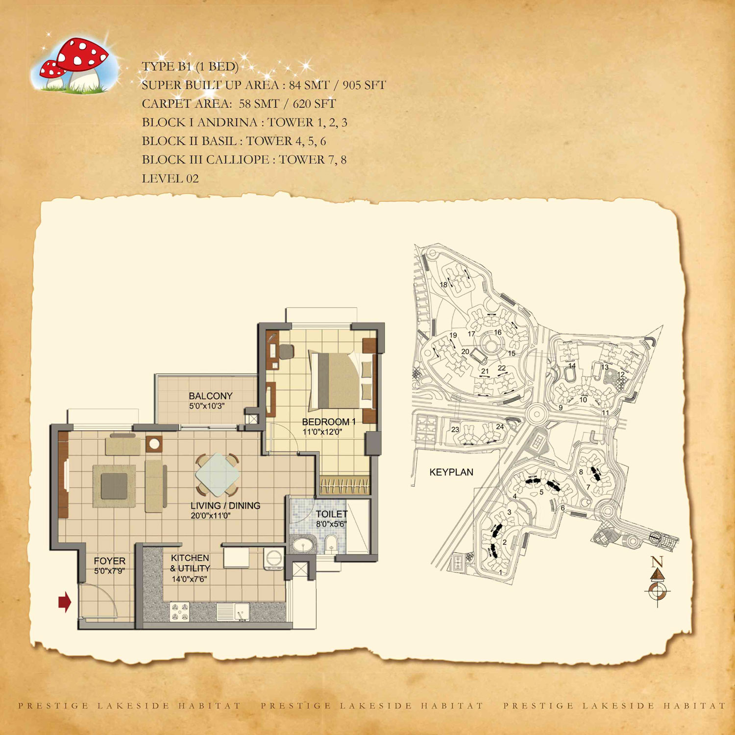 Prestige Lakeside Habitat Floor Plan