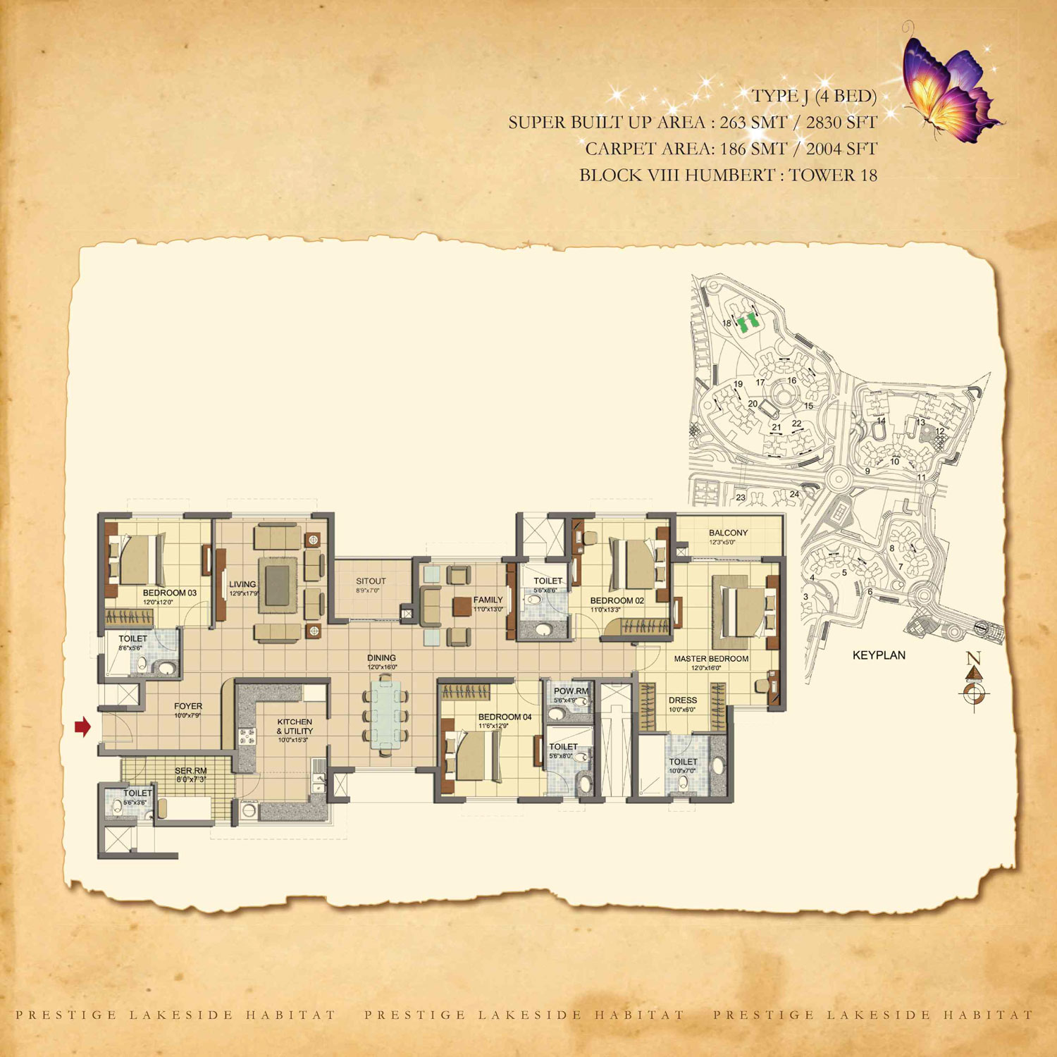 Prestige Lakeside Habitat Floor Plan